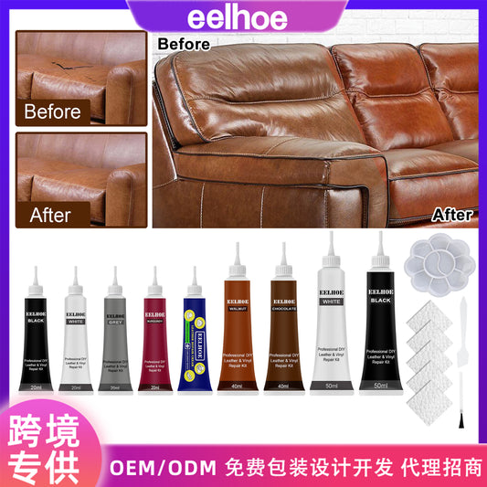 EELHOE Car Leather Touch-Up Cream (Grey) Leather Bag Leather Shoe Leather Refurbishment Sofa Leather Touch-Up Cream Color Modifier