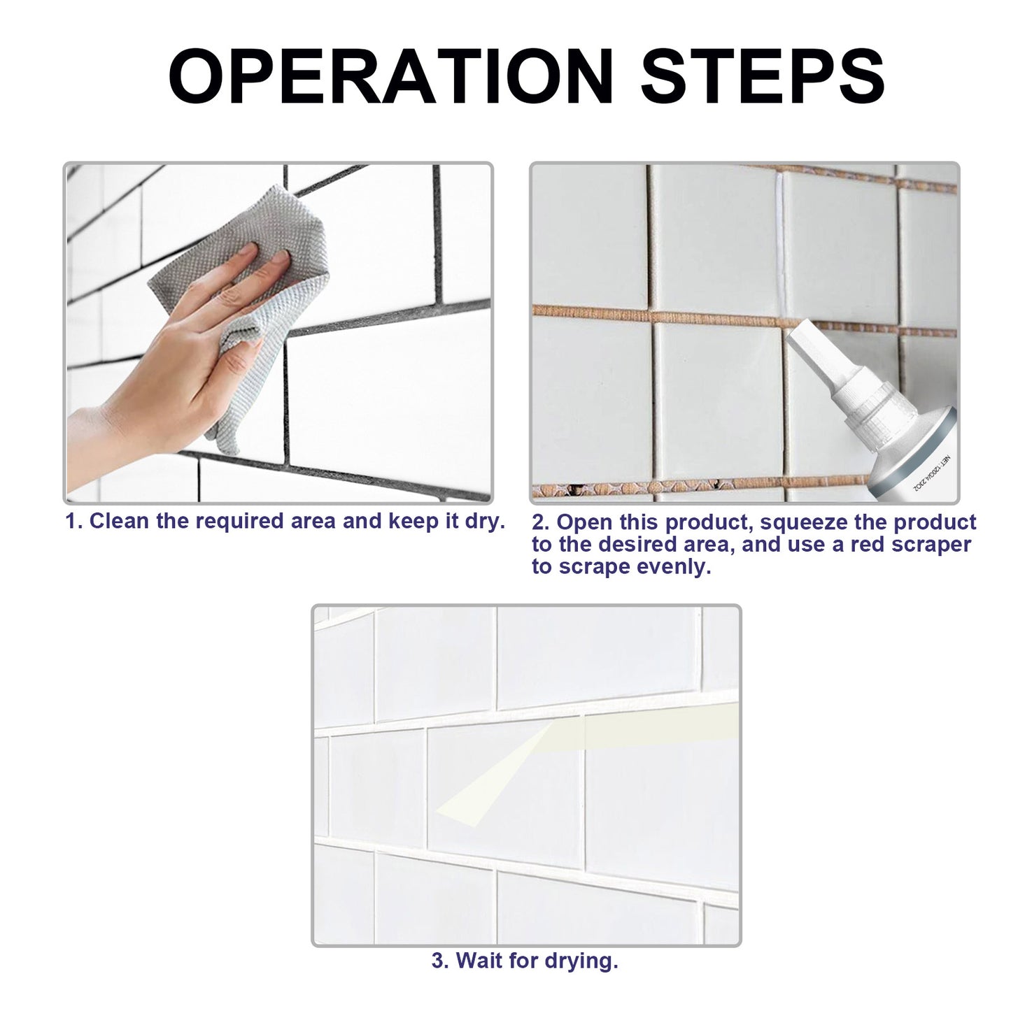 Plastic Cement Sealant, Wall And Floor Tile Crack Repair Glue Seam Tile Adhesive