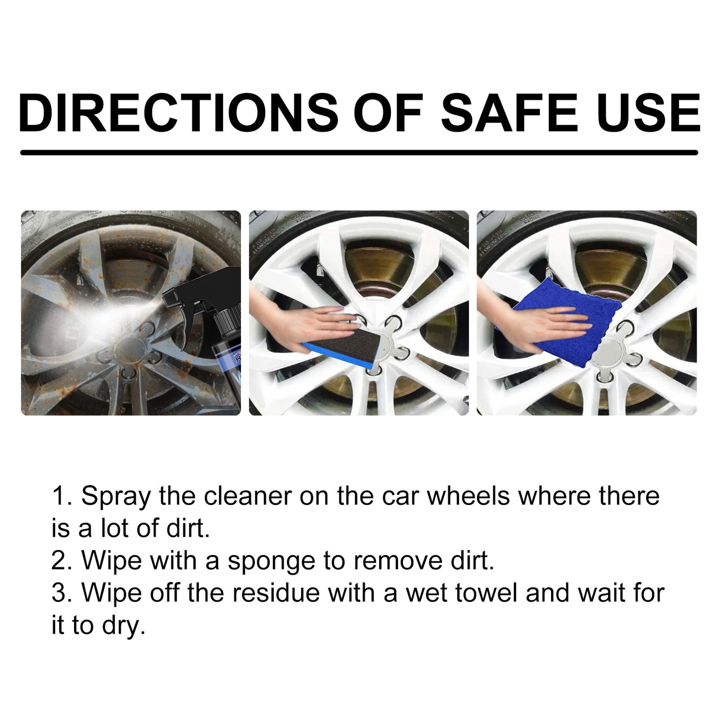 Wheel Cleaners, Automobile Tire Hub Cleaning Rust Polishing Refurbishing Maintenance Cleaner