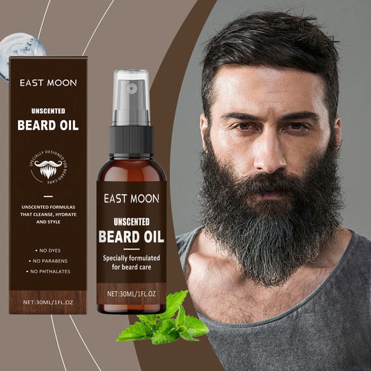 East Moon Facial Hair Treatment For Men Nourishes, Brightens, Delicate Pores, Hydrates And Moisturizes Facial Hair Oil For Men