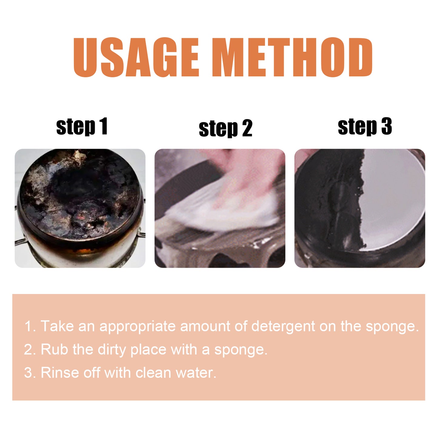 Multi-Purpose Kitchen Cleaner, Kitchen Stove Range Hood Stainless Steel Cooker Grease Cleaner