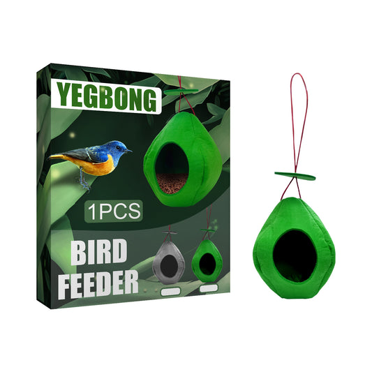 Yegbong Bird Feeder Hanging Felt Cloth Bird Feeder Wild Balcony Outdoor Guide Bird Feeder